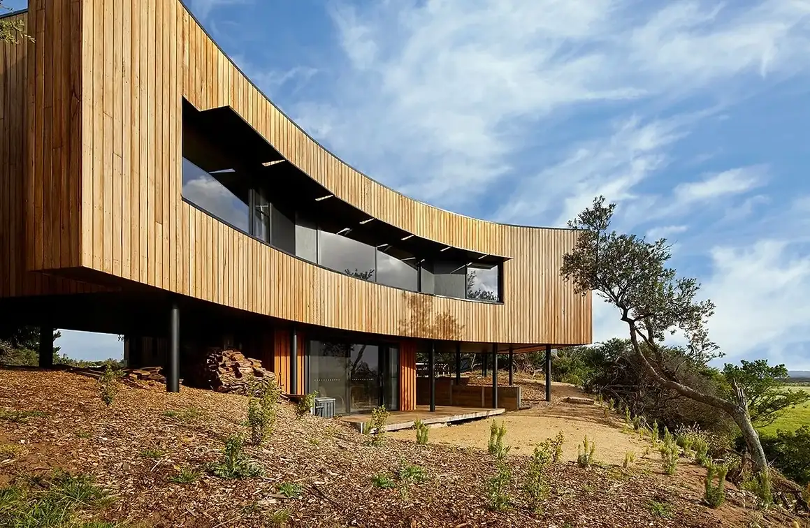 Architectural detail on the exterior of a custom home
